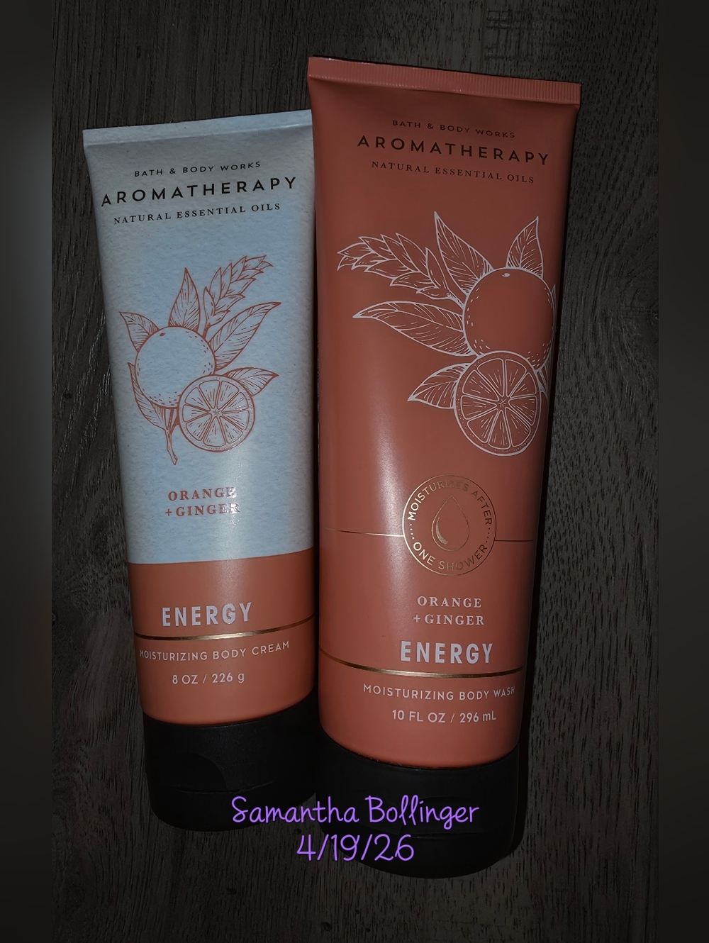 Bath & Body Works Aromatherapy Energy Body Cream& Moisturizing Body Wash